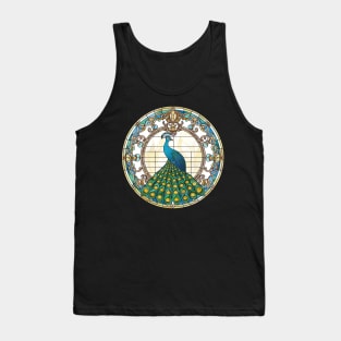 Stained Glass Peacock #1 Tank Top